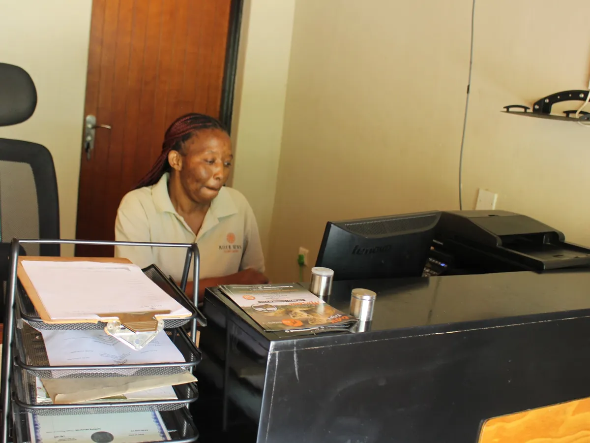 The front desk at Rivermews